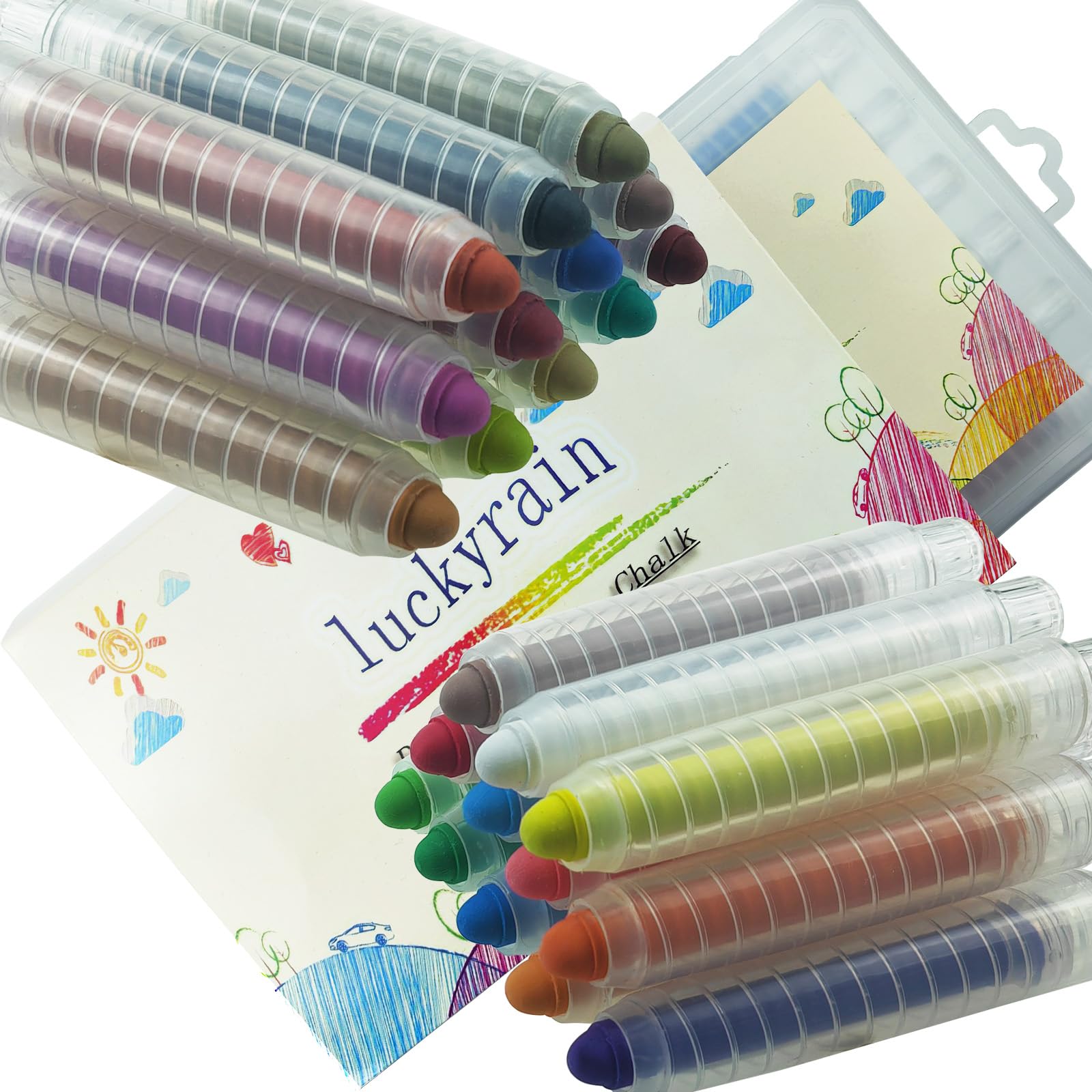 Non-toxic Dustless Chalk for Kids, Colored Chalk With Holder The Best ...