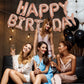 Pigetale Happy Birthday Balloons Banner, 16 Inch Mylar Foil Birthday Letters Balloons Sign Inflatable Reusable Air Balloons For