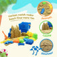 Beach Sand Toys for Kids, 27 pcs Beach Toys Castle Molds Sand Molds, Beach Bucket, Beach Shovel Tool Kit, Sandbox Toys for Toddl