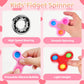 Fun Little Toys 32Pcs Valentines Cards Gift With Fidget Finger Spinner Pop, Valentine'S Day Kids School Classroom Stress Relief