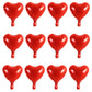 TONIFUL 30Pcs 10 Inch Red Heart Balloons Valentines Day Heart Shape Foil Mylar Balloons Decoration for Romantic Valentines Day 