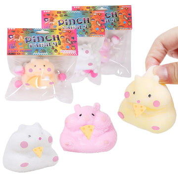3Pcs Squishy Hamster Squishy Squeeze Toys,Cute Soft Hamster Squishy Toys,Stress Relief Squishies For Kids Party Favors, Pinch Fa