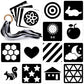Touhkan Baby Flash Cards 0-6 Months, Visual Stimulus Cards Baby 0-3 Months, Black And White Baby Toys, High Contrast Flashcards