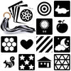 Touhkan Baby Flash Cards 0-6 Months, Visual Stimulus Cards Baby 0-3 Months, Black And White Baby Toys, High Contrast Flashcards