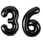 Shopping Time 36 Number Foil Balloons  (32 Inch)  Black