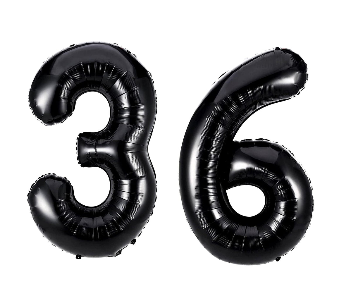 Shopping Time 36 Number Foil Balloons  (32 Inch)  Black