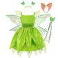 Szytypyl Tinkerbell Costume For Girls Halloween Birthday Party Fairy Dress With Pixie Ears And Wings