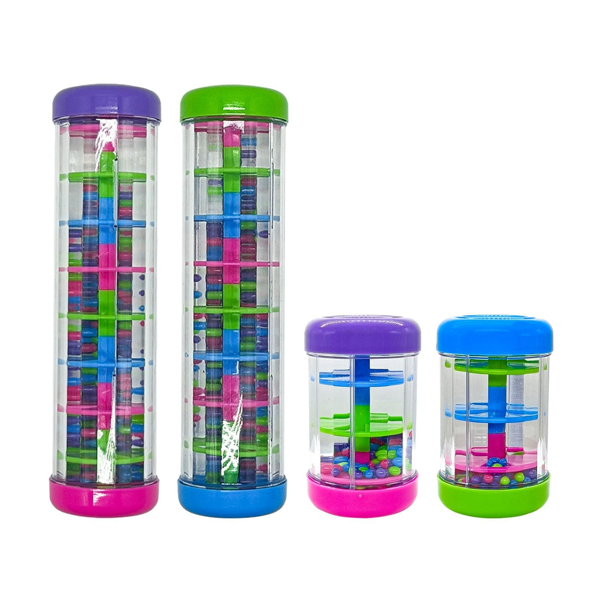 Merishopp Beaded Raindrop Montessori Beaded Rain Shaker Toy For Kids Boy Girl Children Red Violet 10Cm| Baby Learning Toy | Infa
