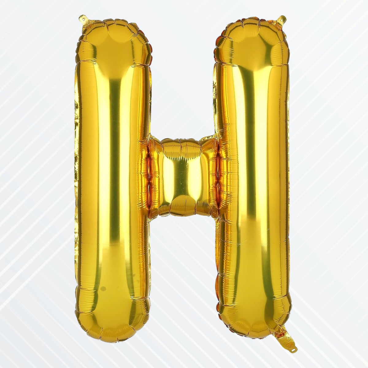Flyloons Gold Alphabet Letter Foil Balloons for Name H Birthday Decoration Items, Anniversary, Baby Shower, Bachelorette, Weddin