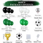 Soccer Balloon Arch Kit Boys, Green Balloon Arch Kit With Football Trophy Balloons Dark Green Black White Latex Balloons Metalli