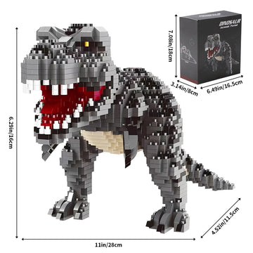 Csnrhg Dinosaur Tyrannosaurus Rex Model Decor Micro Mini Blocks Velociraptor Building Blocks Toy Birthday For Age 6+ Children Ad