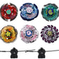 Gyros 6 Pack Bey Burst Battling Tops Metal Fusion Starter Set With Stickers Two Launchers