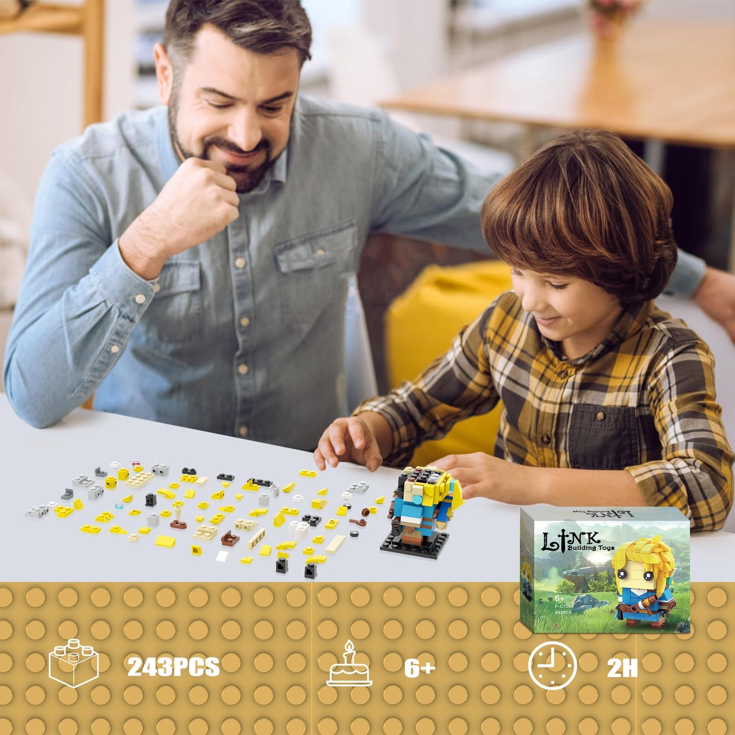 Breath Of The Wild Link Building Sets For Adults Kids, Link Minifigure Building Kit,Game Player Collection Creative Building Blo