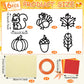 Qyeahkj 36 Set Fall Suncatchers Crafts for Kids DIY Autumn Leaf Pumpkin Acorn Squirrel Window Tissue Paper Craft Kit Hanging Dec