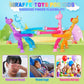 4 Pack Led Telescopic Suction Cup Giraffe Toys,Pop Tubes, Shape Changing Telescopic Tube Fidget Toys, Toddler Sensory Toys, Fidget Tubes Sensory Toys For Girls Boys (Giraffe)