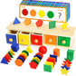 Montessori Toys Wooden Color & Shape Sorter Toys For Toddlers 1-3 Matching Box Sorting Blocks Manipulatives Preschool Learning A