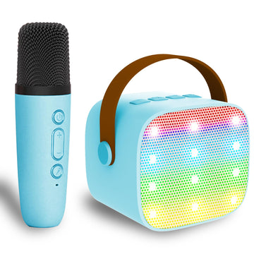 Karaoke Machine For Kids, Mini Karaoke Machine For Kids Adults, Portable Bluetooth Speaker With 1 Wireless Microphones, Christmas Birthday Toys Birthday Gifts For Girls 4, 5, 6, 7, 8+ Years Old Kid