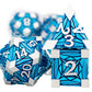 ORIFANTOU Metal DND Dice Set Dungeons and Dragons Dice with Box, Blue Debris D&D Dice RPG D and D Dice Role Playing Game Polyhed