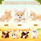 HyDren 5 Pcs Woodland Animals Plush Toy Set - 13.4 Inch Beige Fennec Fox with 4 Cute Baby Foxes - Soft PP Cotton, Perfect for Gifts
