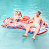 Sunrio 2025 New & Upgrade 2 Person Double River Tubes For Floating Heavy Duty Inflatable Floating Lounger Premium Water Rafts Pool Float Above Lake And River For Adults(Red)