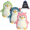 Aurora Pompom Penguin Plush Set Of 3: Pompom Dino, Pompom Dragon, And Pompom Unicorn, 7 Inches