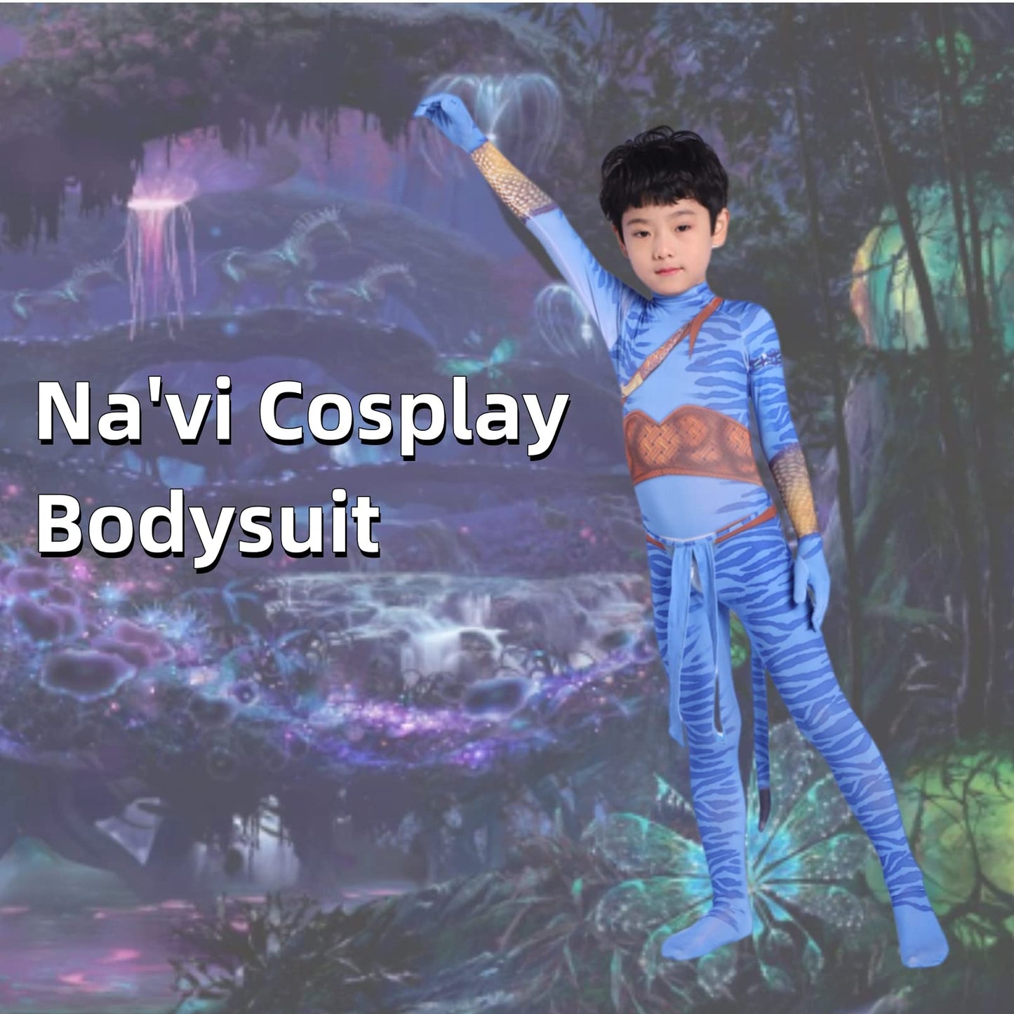 Lg Louis Garden Avatar Costume For Kids, Anime Costume Halloween Cosplay Jumpsuit Tights Bodysuit Stage Costumes For Children Girls Boys