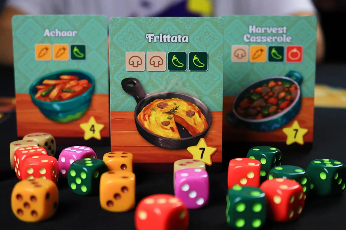 Kids Table Board Gaming Diced Veggies Game – Fun Dice Slicing Game for 2-4 Players, Ages 6+, Cardboard, 6"x1.57"x9"