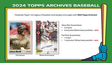 2024 Topps Archives Baseball Trading Card Blaster Box (4 Exclusive Black Parallels Per Box)