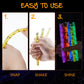 Meooeck 50 Pcs Halloween Glow Sticks Bulk Party Pack, Hanging Wands in 6 Design Bulk for Halloween Party Favors Supplies, Glow i