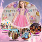 Benylion Princess Dress for Girls Kids Halloween Dress Up Clothes Pretend Play Birthday Purple Dress up Clothes for Kids Age 7-8