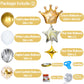 Katbuu Gold Birthday Decorations - Golden Birthday Party Decorations, Happy Birthday Decorations For Women Boys Girls Men, Golde