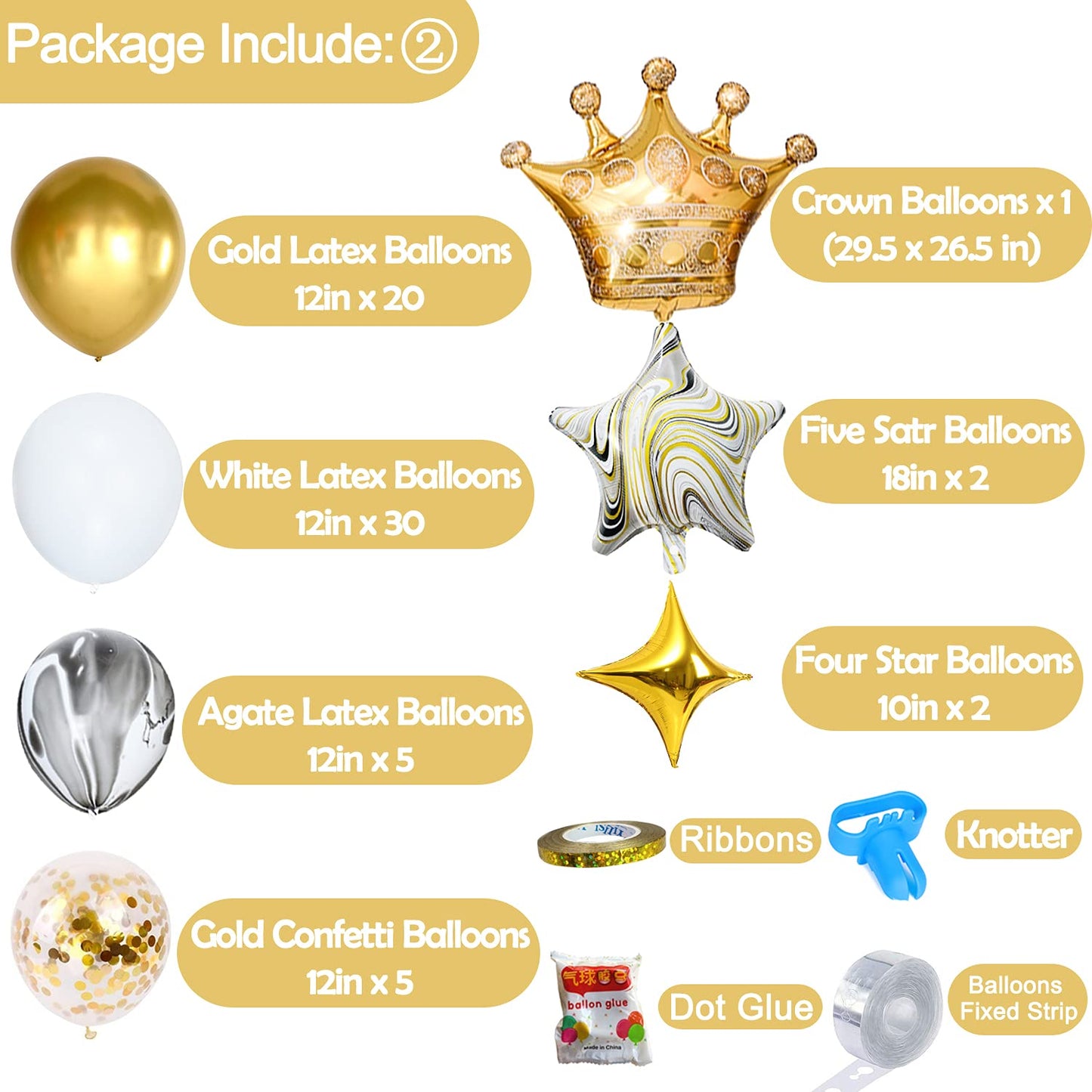 Katbuu Gold Birthday Decorations - Golden Birthday Party Decorations, Happy Birthday Decorations For Women Boys Girls Men, Golde