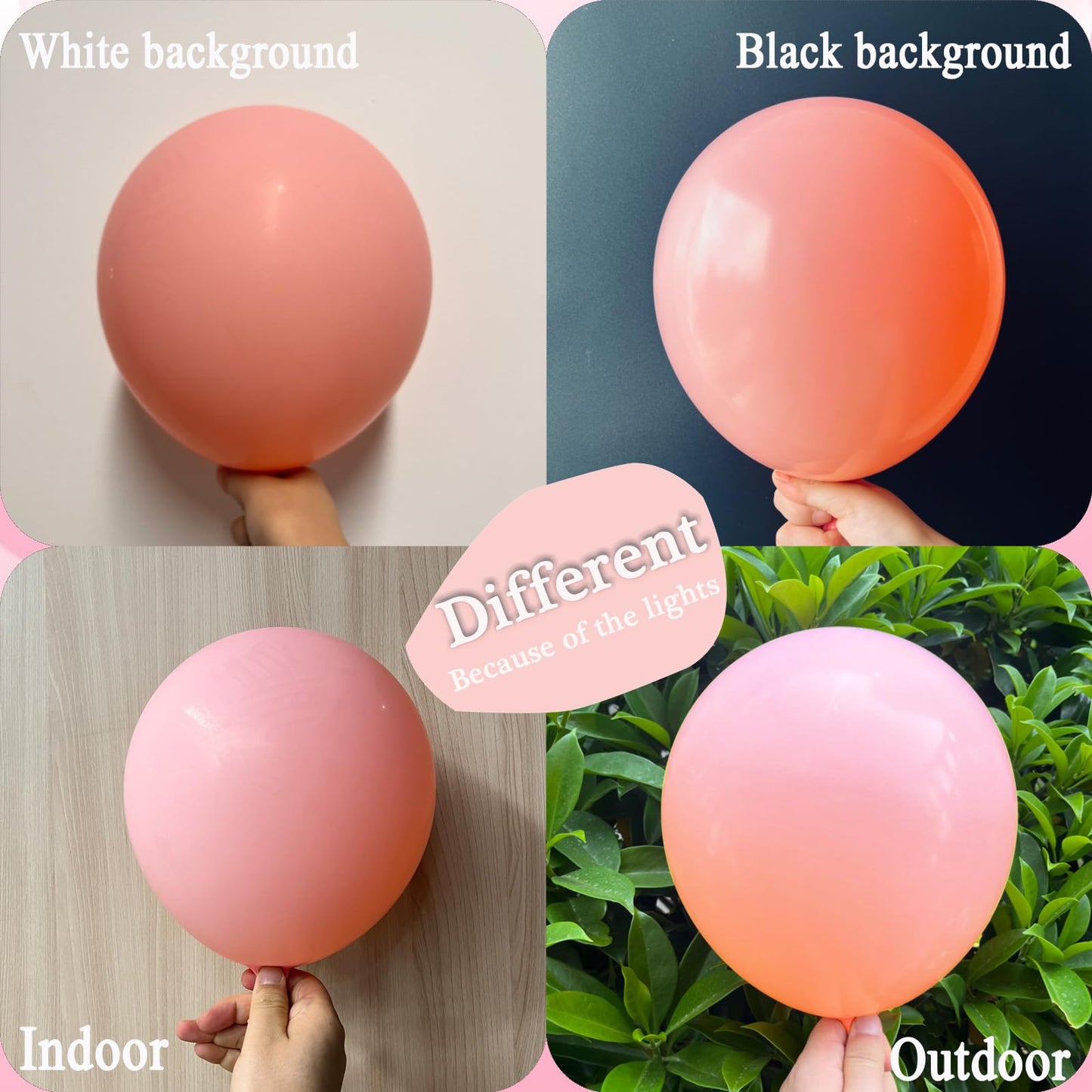 Double Stuffed Pink Balloon Arch, Double Pink Balloons Different Sizes 18/12/10/5 Inch,Pastel Pink Balloons Garland For Boho Par