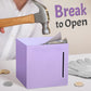 Piggy Bank For Adults Must Break To Open, Unbreakable Adults Piggy Bank Made Of Stainless Steel, Metal Saving Bank (Purple, 5.9-