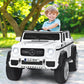 HONEY JOY Mercedes-Benz Maybach G650 Ride On Truck, 12V Electric Car, Remote Control, LED Lights, Music, White