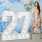 Marquee Numbers Large 27Th-Birthday Decorations: 4Ft Light Up Number Party Decor 72 Year Old Women And Men Birthday Decoration B