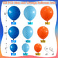 Blue And Orange Balloons Garland Arch Kit, 122 Pc Dark Blue And Orange Balloons, Royal Blue Baby Blue Orange Party Balloons For