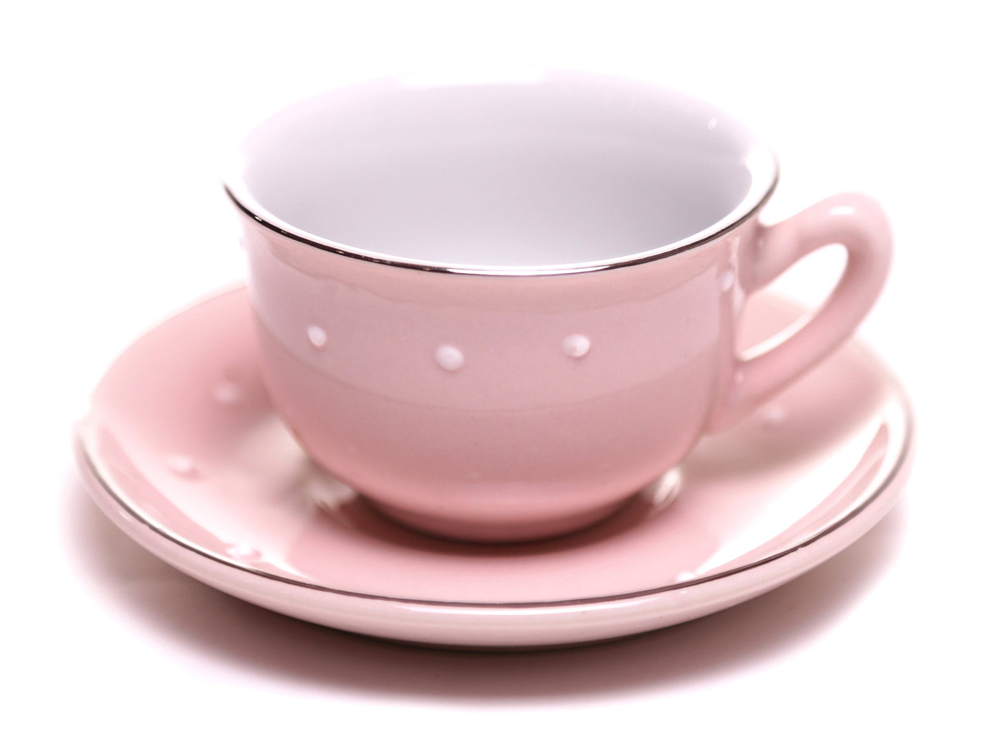 Childrens Porcelain Play Tea Set - 13pcs, Light Pink