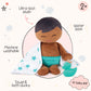 Lullababy - 14-Inch Washable Bath Baby Doll Boy - Soft Plush Body For Real Water Play - Blond Hair & Tub Accessories - Toddler B