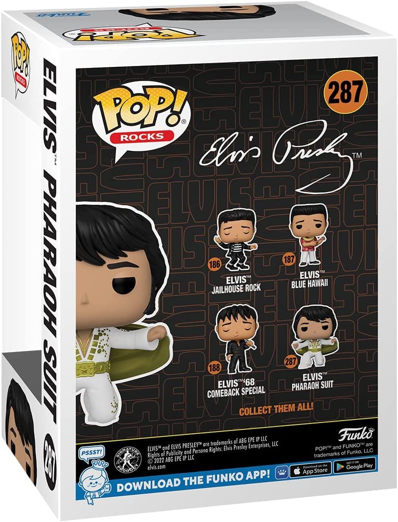 Pop Rocks: Elvis - Elvis Pharaoh Suit Funko Vinyl Figure (Bundled With Compatible Box Protector Case), Multicolored, 3.75 Inches