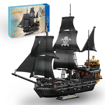 Pirate Ship Building Mini Blocks Kit, Blck Pearl Pirate Ship Building Toys For Adults, Toys Gift For Kids Boys 8-12, Not Compati