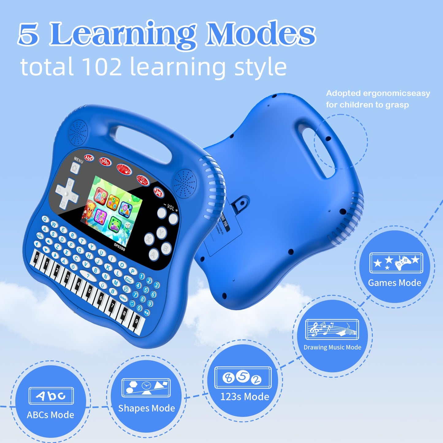 Interactive Early Learning Tablet - Educational Toys For Ages 2+ - Abc'S, Words, Shapes, Numbers, Games, Music - Encourages Inde