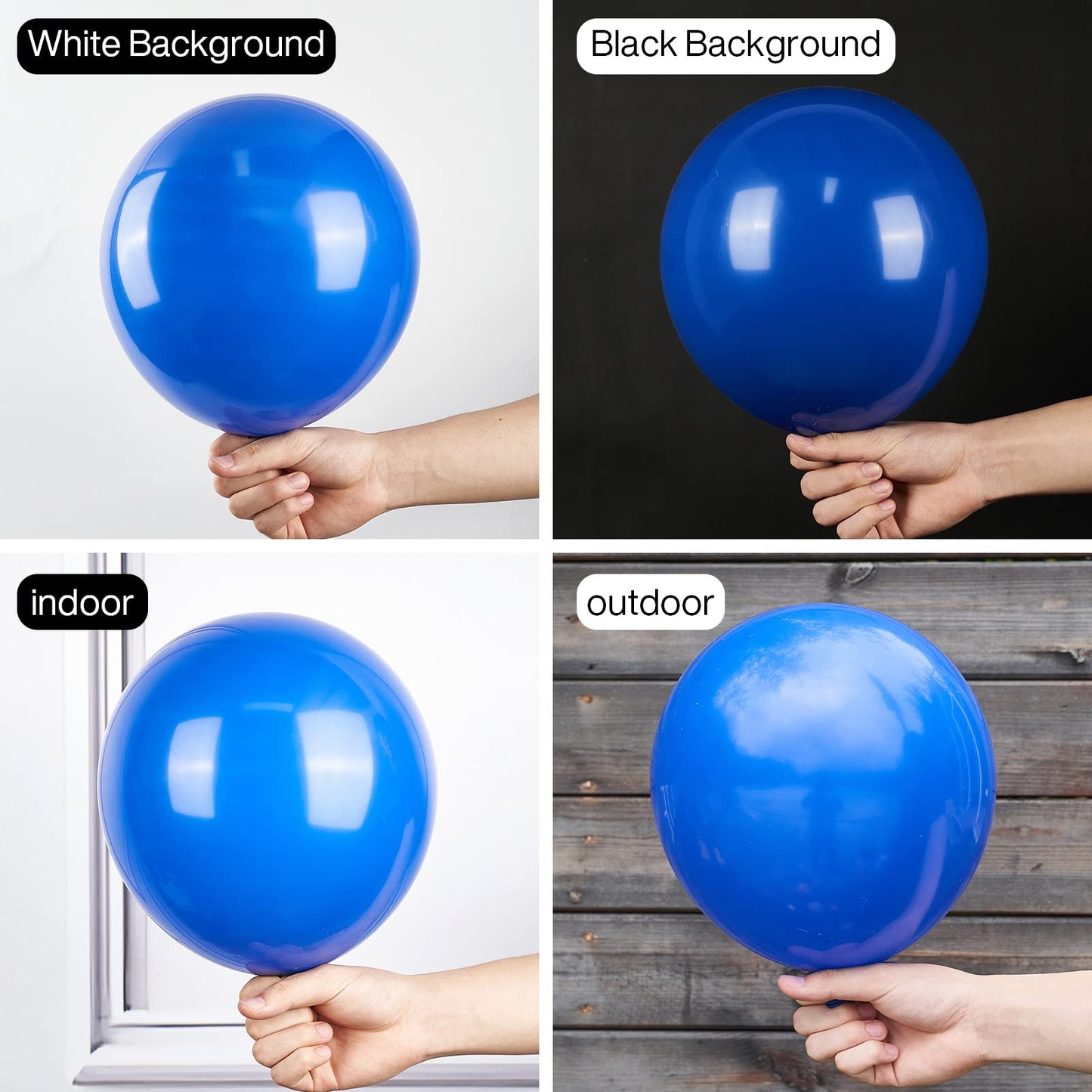 PartyWoo 12 Inch Blue Rubber Balloons - 50 pcs, Dark Blue for Birthday, Wedding, Baby Shower Decorations, Model Y59