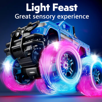 iValea Monster Trucks Toys for Toddlers Boys: Light-up Wheels for Kids Age 2-4 Years Old,Toy Car for Kid Ages 3-5,Boy Cars to 3-
