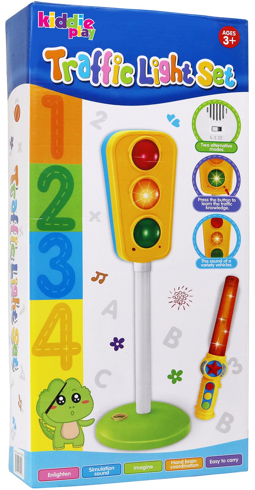 Kiddie Play Traffic Light Toy for Kids Cars and Bikes with Lights and Sounds