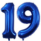 Goer Number 19 Balloons For 19Th Birthday Sweet 19 Party Decorations,42 Inch Jumbo Foil Helium 91 Balloons For 91St Birthday Party Decoration (Blue)