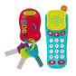 Battat – Sensory Toys – Pretend Phone & Keychain – Toddler Light-Up Phone – Toy Car Keys & Phone – 10 Months + – Light & Sound Phone + Light & Sound Keys