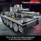 WINGIFT WW2 Army Tanks Building Set, 1030 Pieces, German Panzer 38T & Tiger Tank, Plastic, Yellow, Model 66005, Gift for Teens & Adults