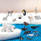 Arctic Ocean Animals Set - 18Pcs Christmas Toy Gift - Polar Bear, Fox, Penguin, Fish Figurines - Educational Playset For Kids &