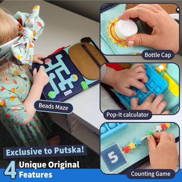 Putska Busy Book For Toddlers 2-3, Busy Board For 2 Year Old